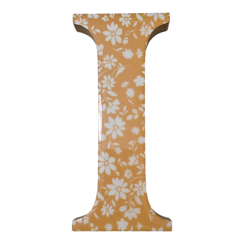 Ashland Mustard Yellow Orange Letter I Monogram Letter Hanging or Tabletop Decor - Picture 2 of 10